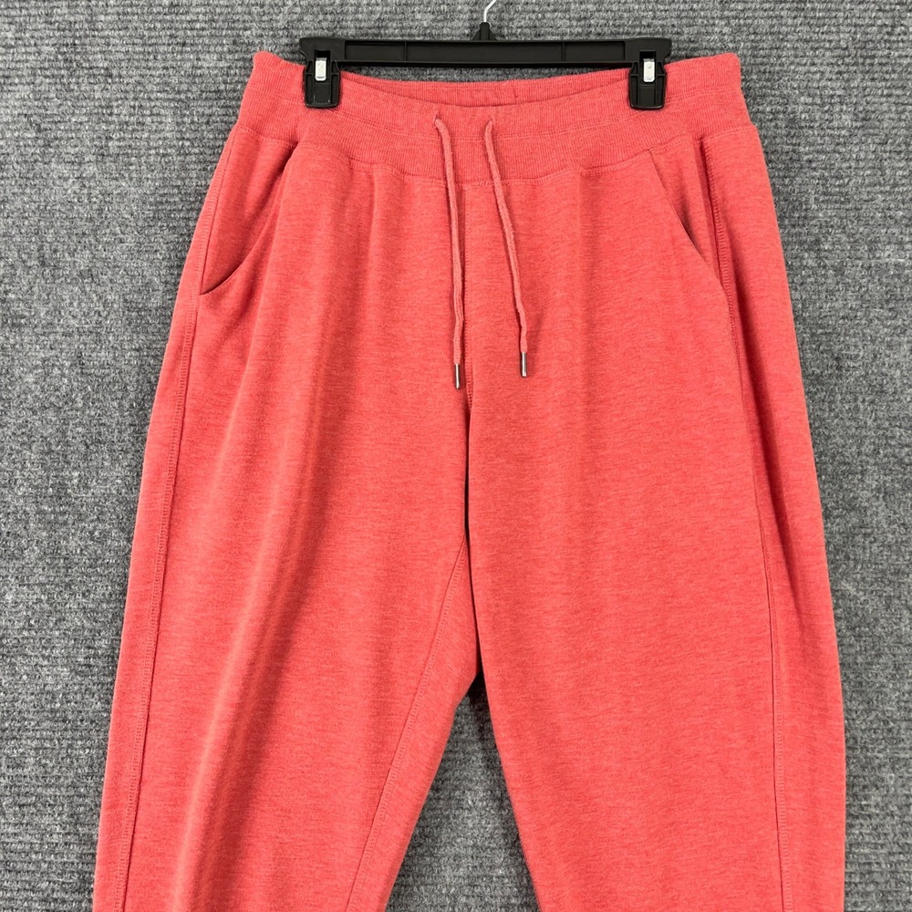 The Black Dog Jogger Sweatpants Women L Red Drawstring Fleece Casual Lounge Cozy - Picture 3 of 14
